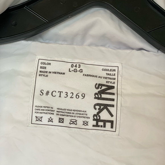 Nike x Sacai Mens down parka puffer jacket white gray Large - Picture 5 of 16